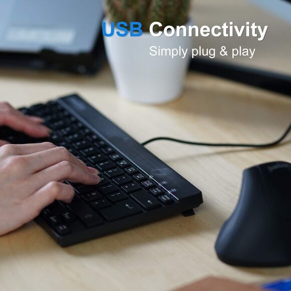 Perixx PERIBOARD-426 Wired Mini Low Profile Keyboard (Wired USB) NOB - Picture 7 of 16